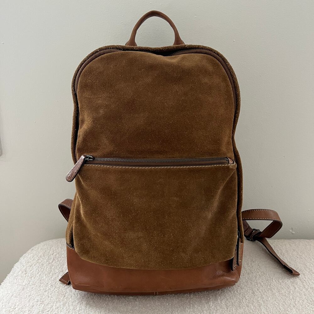 FRYE Chris Suede Leather Backpack Sand